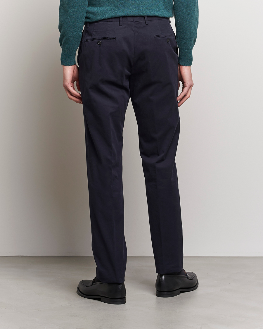 Herr | Byxor | Zegna | Slim Fit Premium Cotton Chinos Navy