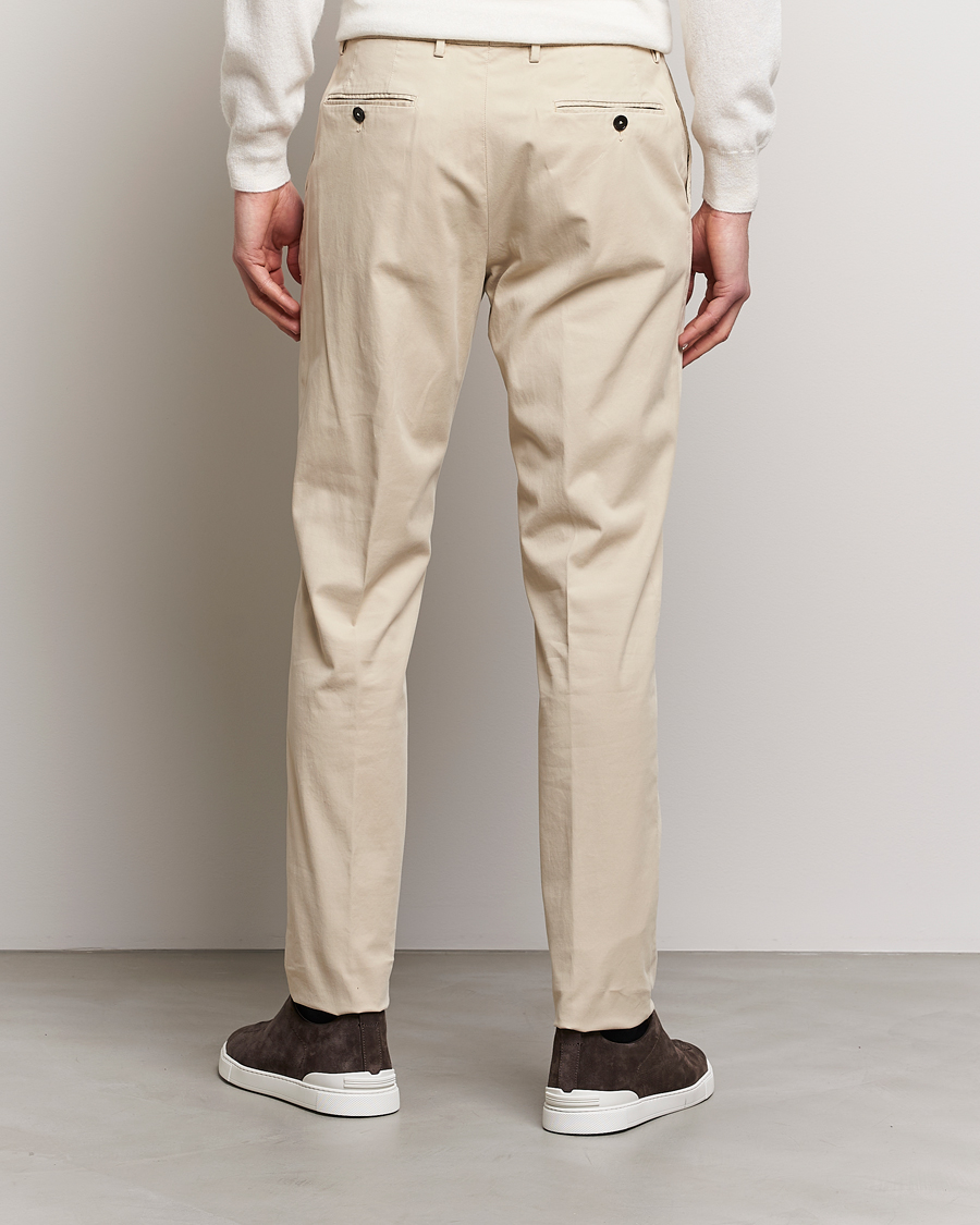 Herr | Byxor | Zegna | Slim Fit Premium Cotton Chinos Off White