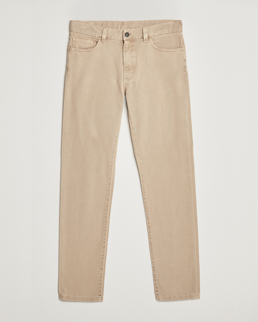 Herr | Byxor | Zegna | Slim Fit Dyed 5-Pocket Pants Brown