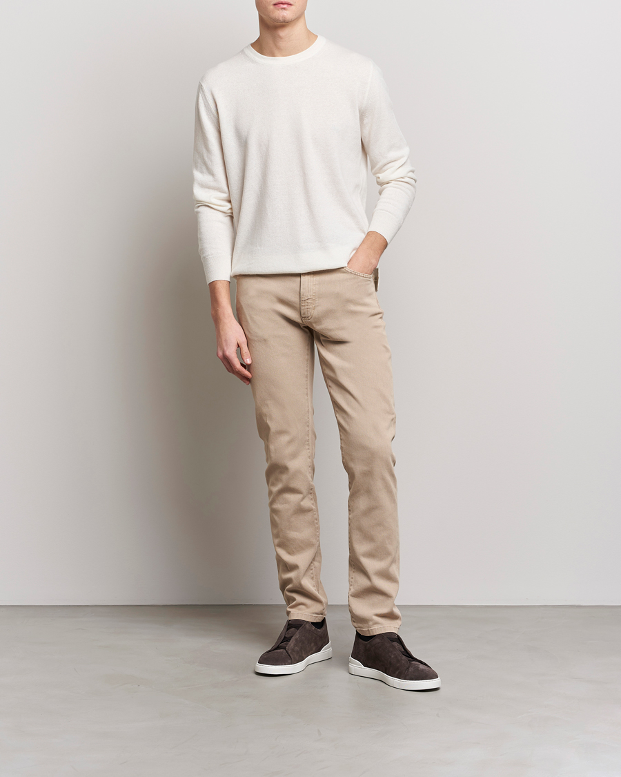 Herr | Byxor | Zegna | Slim Fit Dyed 5-Pocket Pants Brown