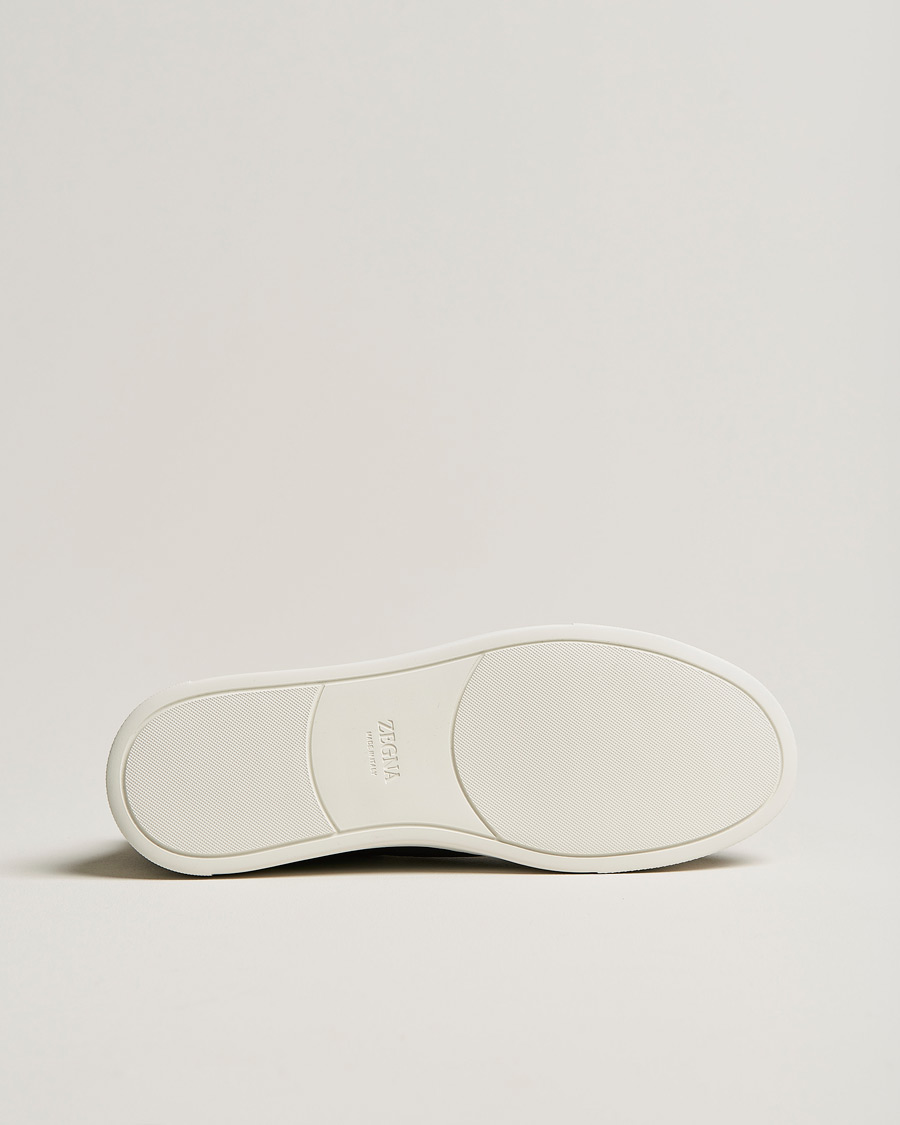 Herr | Sneakers | Zegna | Triple Stitch Sneakers Navy Deerskin