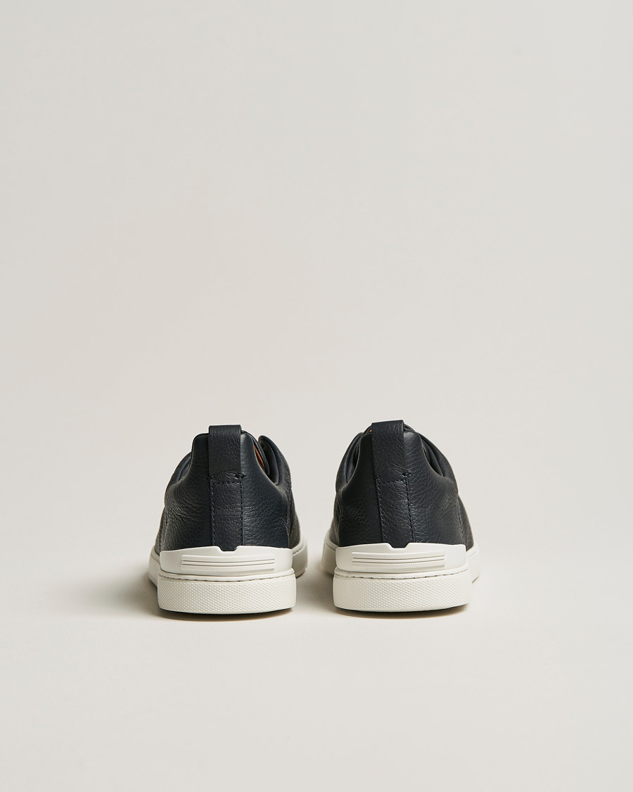 Herr | Sneakers | Zegna | Triple Stitch Sneakers Navy Deerskin