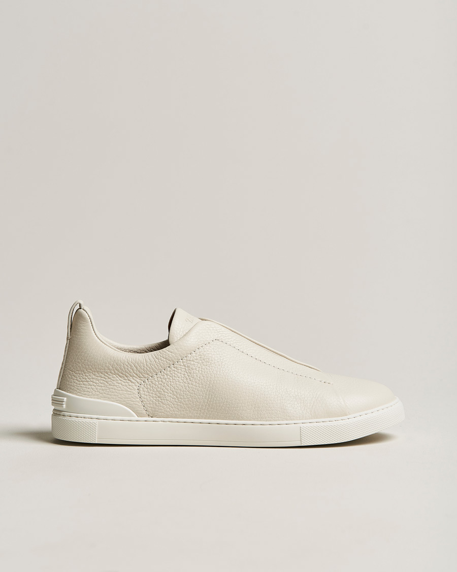Herr | Sneakers | Zegna | Triple Stitch Sneakers White Deerskin