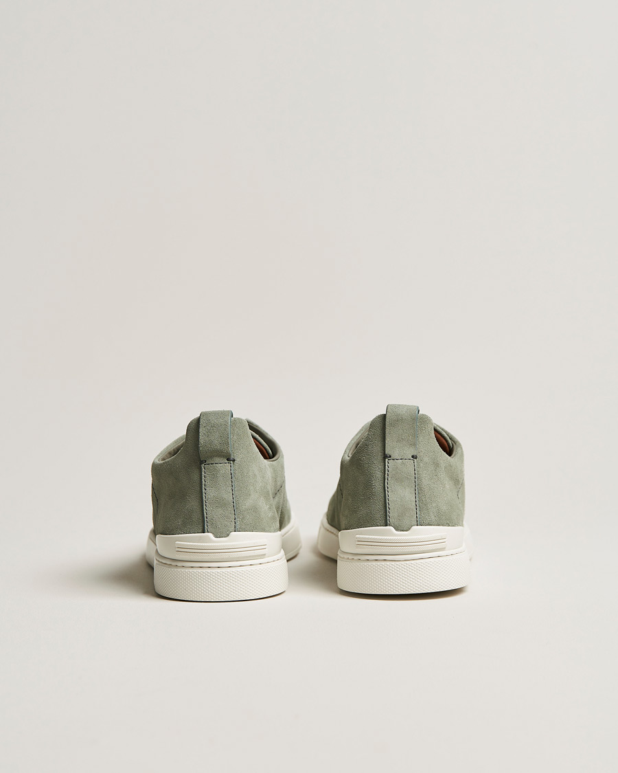 Herr | Zegna Triple Stitch Sneakers Olive Suede | Zegna | Triple Stitch Sneakers Olive Suede