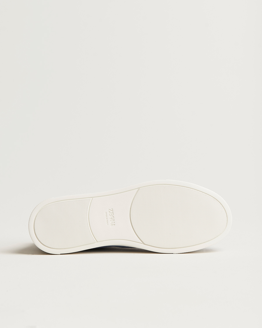 Herr | Zegna Triple Stitch Sneakers Light Blue Suede | Zegna | Triple Stitch Sneakers Light Blue Suede