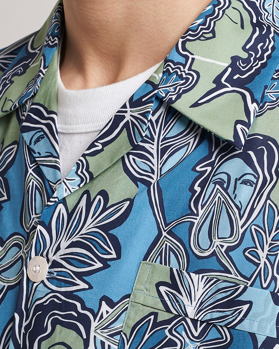 Herr | Pyjamas & Morgonrockar | Derek Rose | Shortie Printed Cotton Pyjama Set Multi