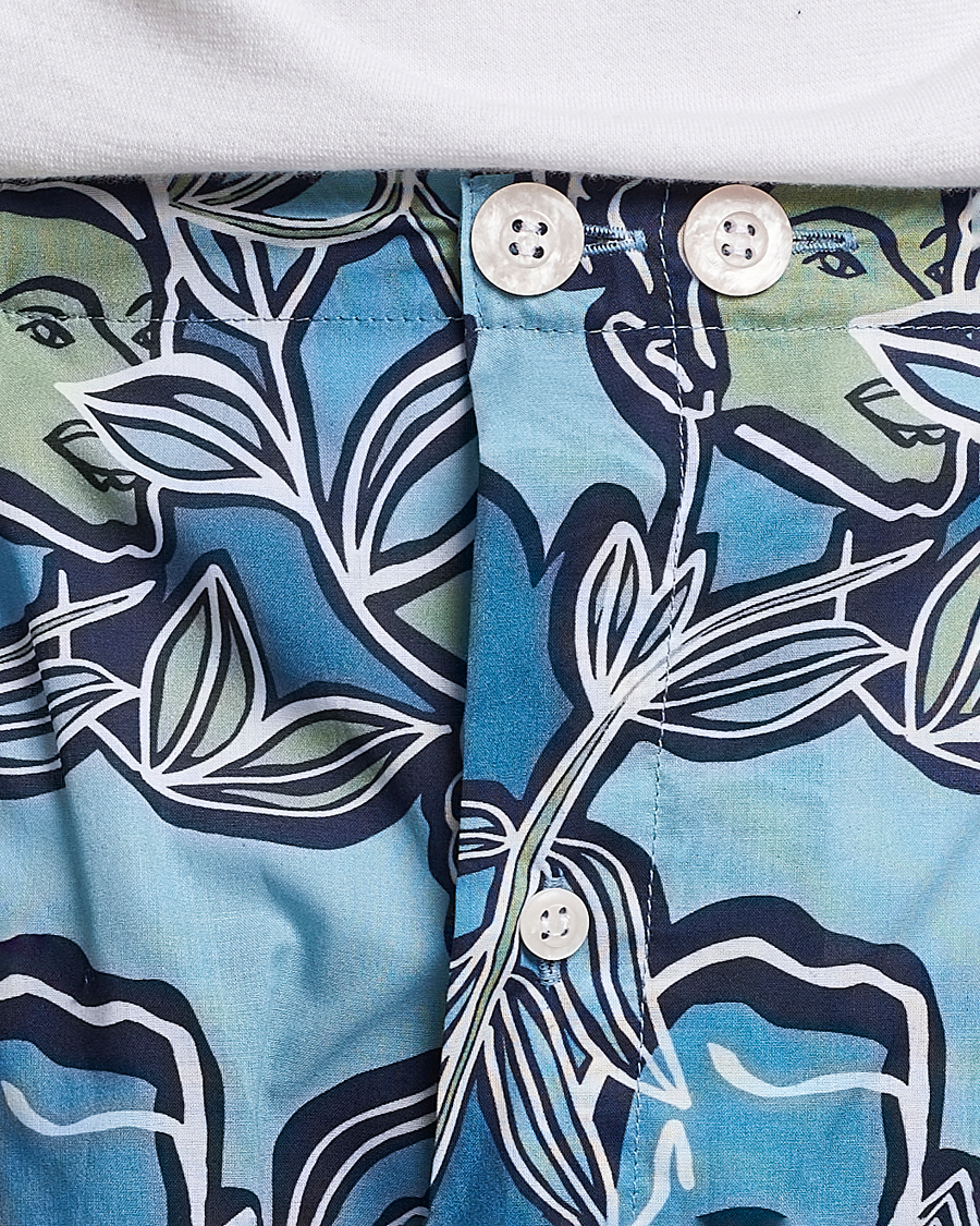 Herr | Pyjamas & Morgonrockar | Derek Rose | Shortie Printed Cotton Pyjama Set Multi
