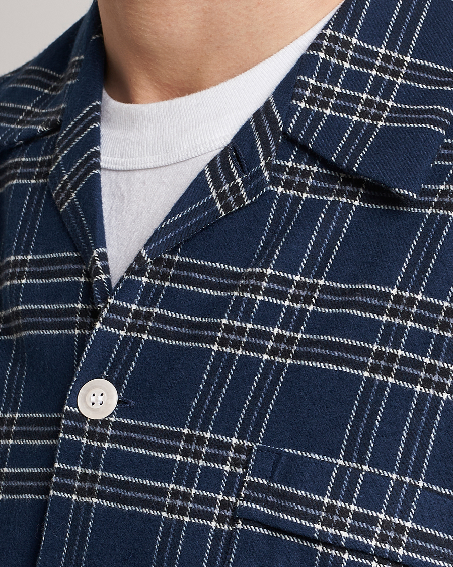 Herr | Pyjamas & Morgonrockar | Derek Rose | Checked Cotton Pyjama Set Navy