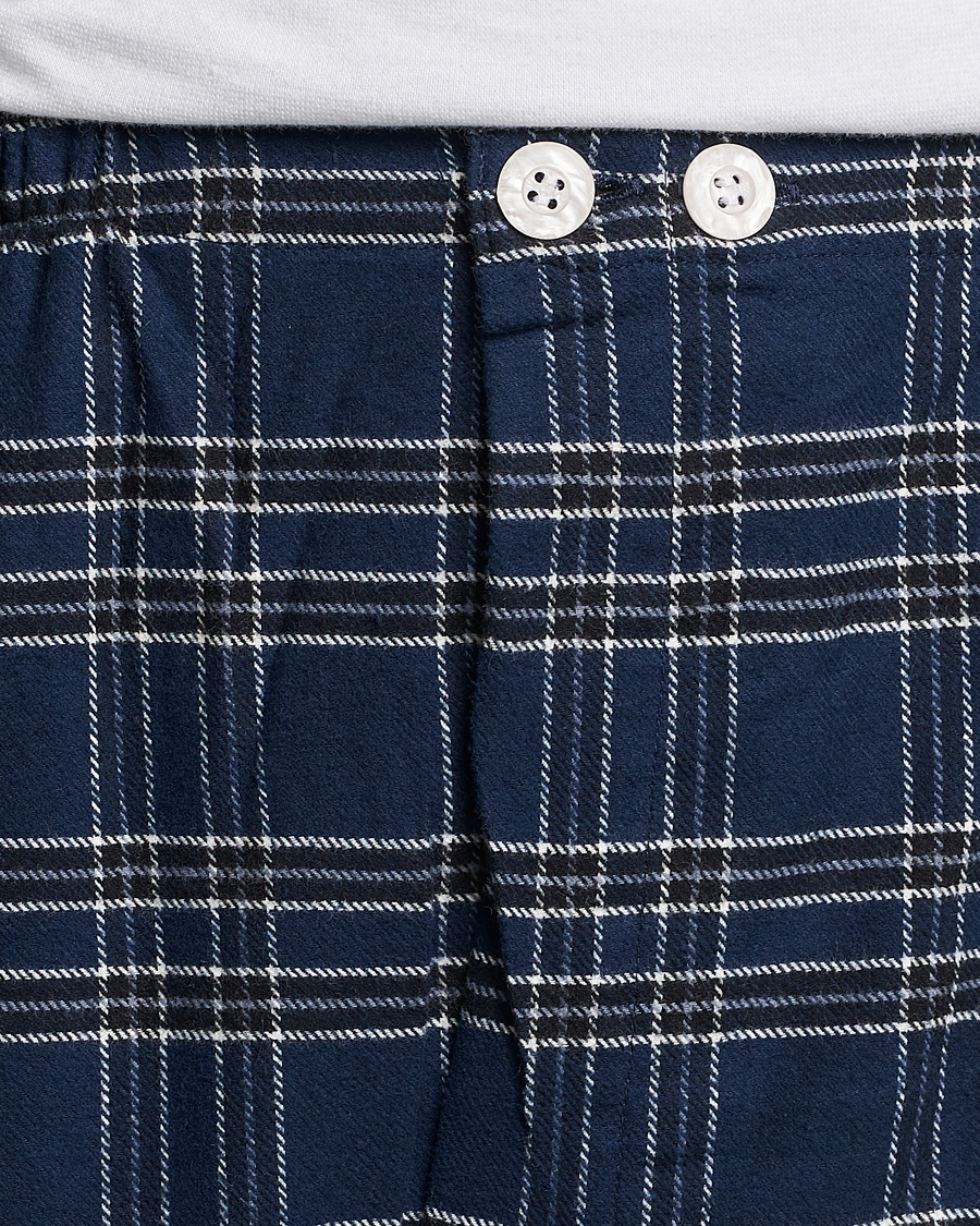 Herr | Pyjamas & Morgonrockar | Derek Rose | Checked Cotton Pyjama Set Navy