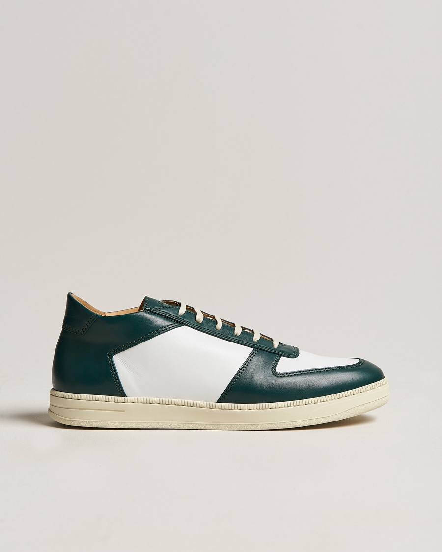 Herr | C.QP Cingo Leather Sneaker White/Bottle Green | CQP | C.QP Cingo Leather Sneaker White/Bottle Green