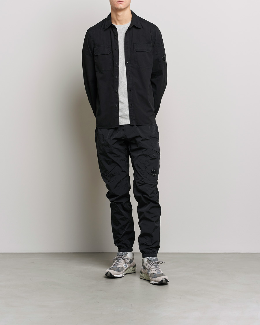 Herr | Skjortor | C.P. Company | Garment Dyed Gabardine Shirt Jacket Black