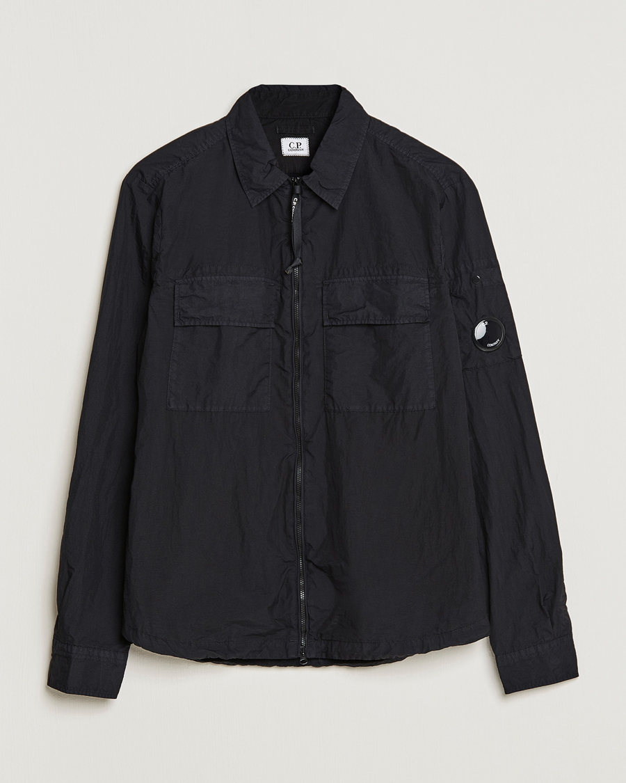 Herr | Skjortor | C.P. Company | Taylon L Nylon Zip Shirt Jacket Black