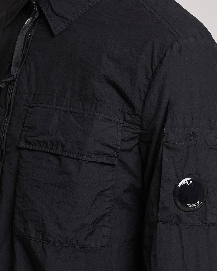 Herr | Skjortor | C.P. Company | Taylon L Nylon Zip Shirt Jacket Black