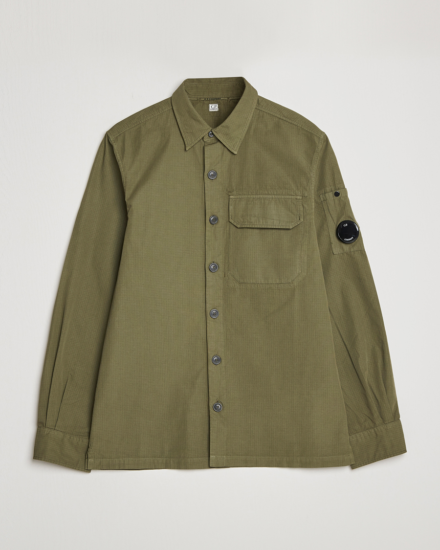 Herr | Skjortor | C.P. Company | Cotton Rip Stop Overshirt Green