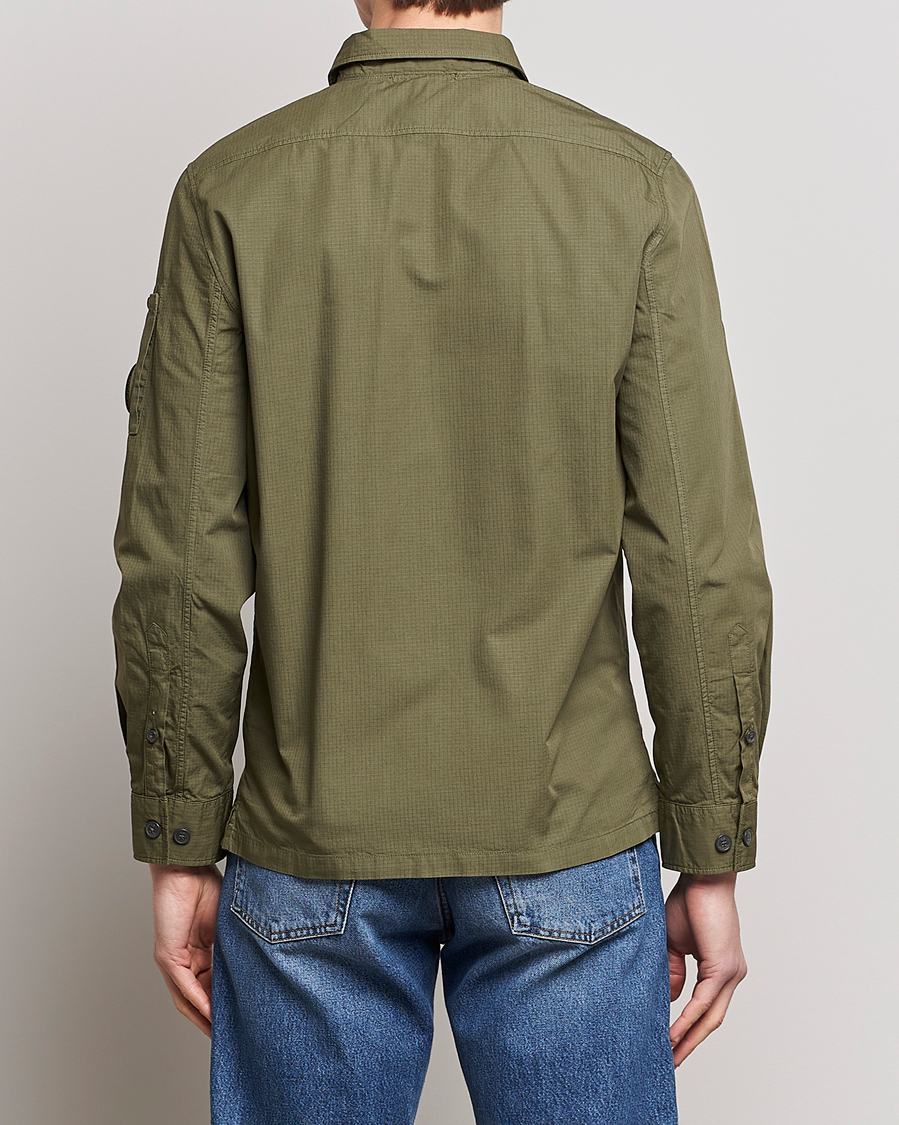 Herr | Skjortor | C.P. Company | Cotton Rip Stop Overshirt Green
