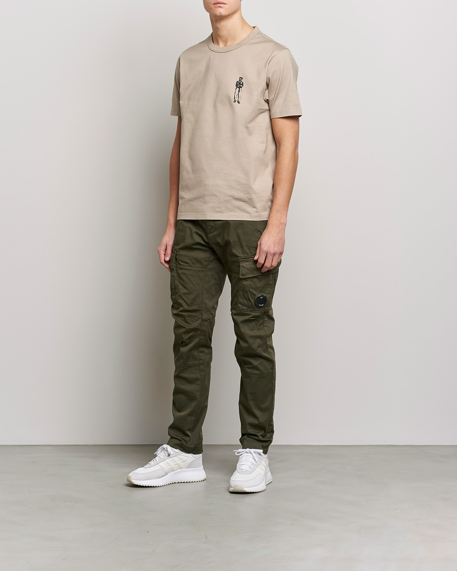 Herr | Byxor | C.P. Company | Satin Stretch Cargo Pants Olive