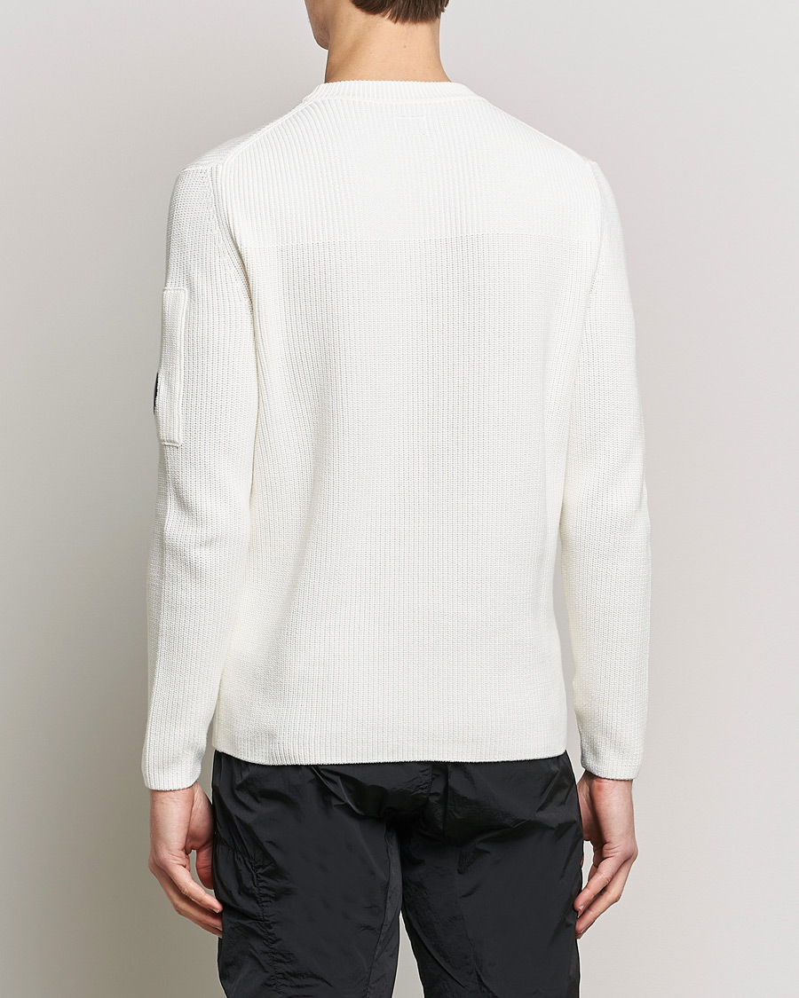 Herr | Tröjor | C.P. Company | Sea Island Knitted Cotton Crew Neck White