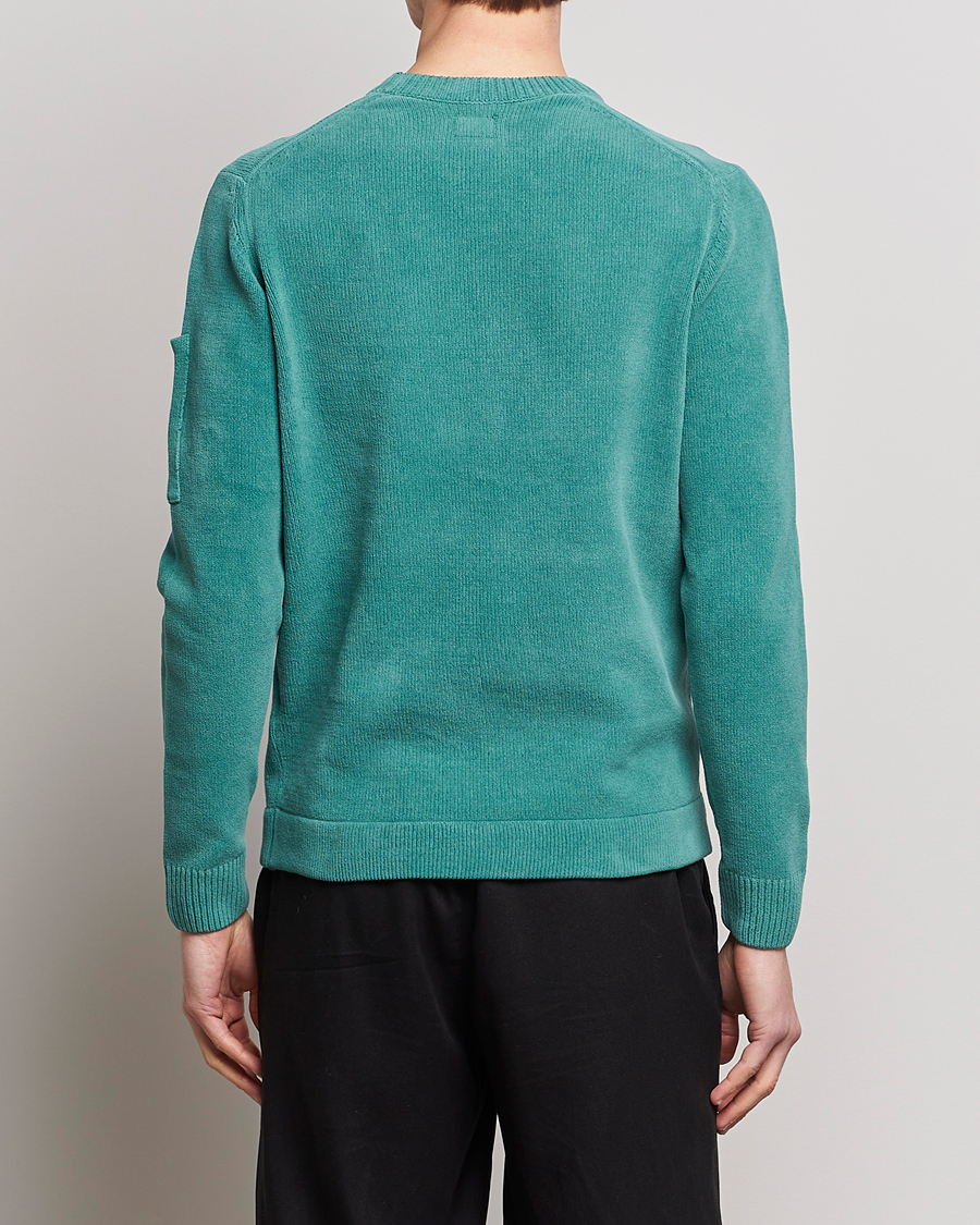 Herr | Tröjor | C.P. Company | Cotton Chenille Crew Neck Ocean Green