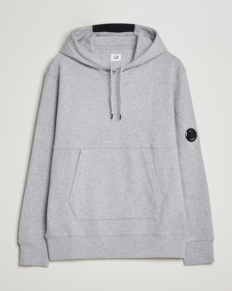 Herr | Tröjor | C.P. Company | Diagonal Raised Fleece Hooded Lens Sweatshirt Grey