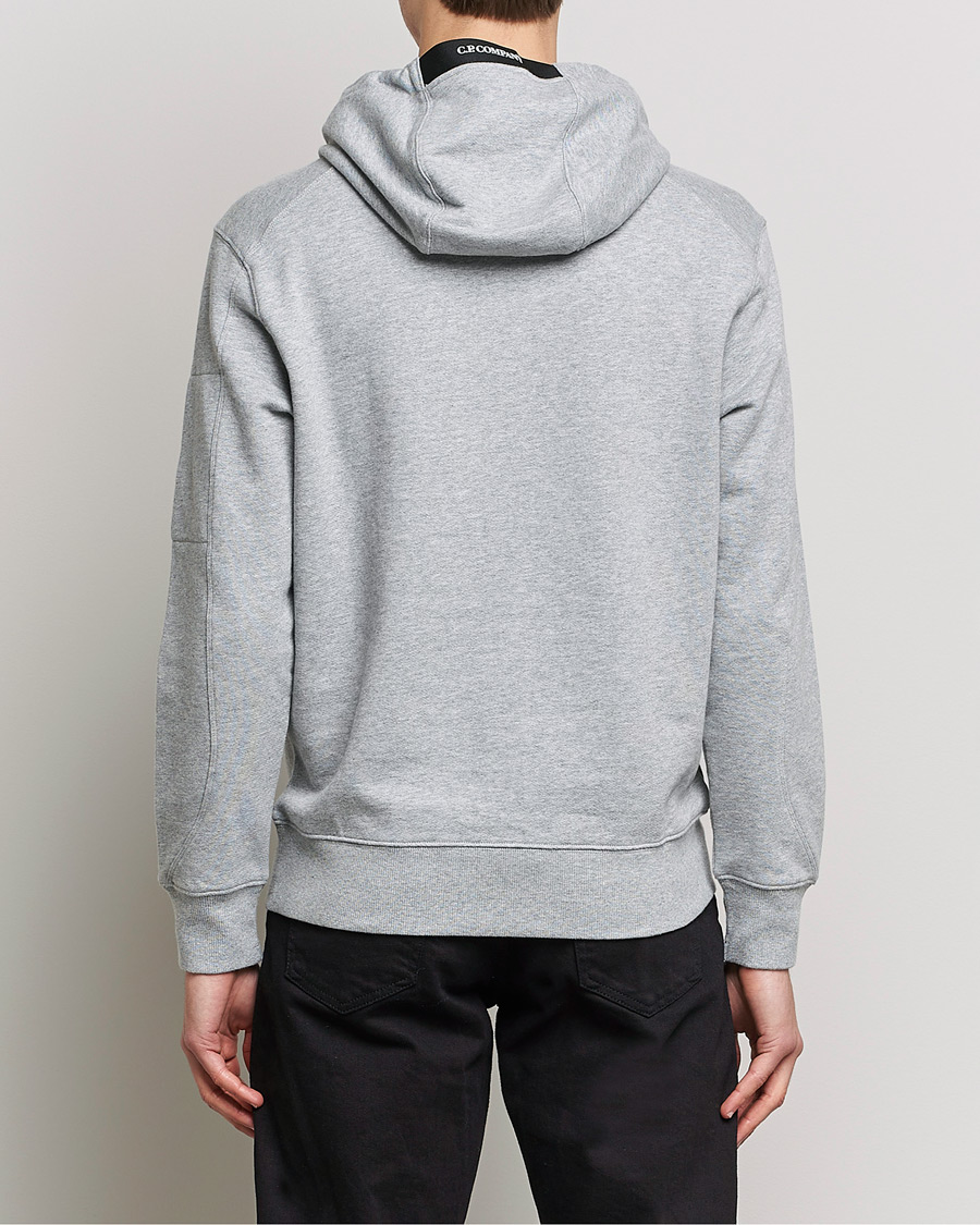 Herr | Tröjor | C.P. Company | Diagonal Raised Fleece Hooded Lens Sweatshirt Grey