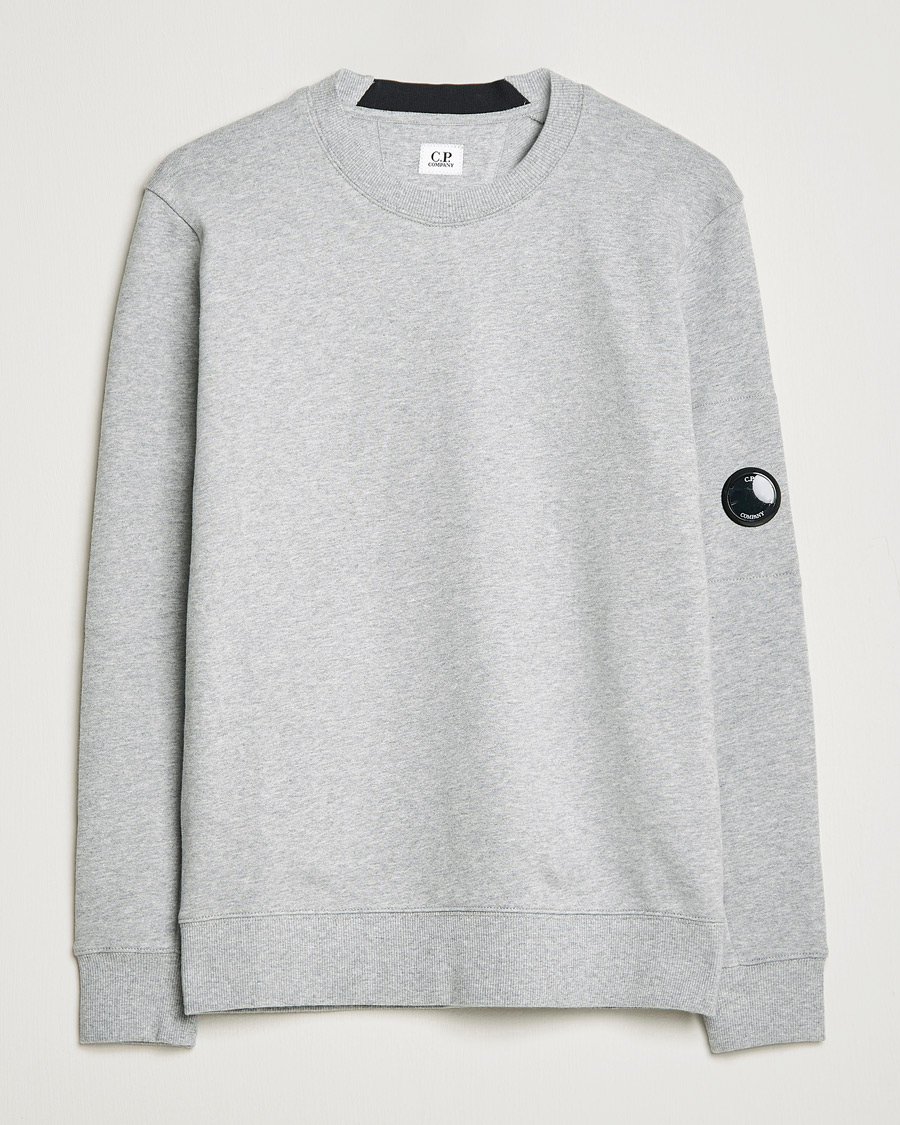 Herr | Tröjor | C.P. Company | Diagonal Raised Fleece Lens Sweatshirt Grey