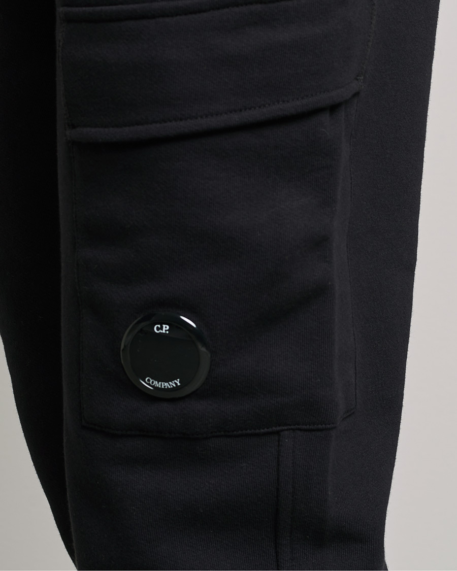 Herr | Byxor | C.P. Company | Diagonal Raised Fleece Lens Sweatpants Black