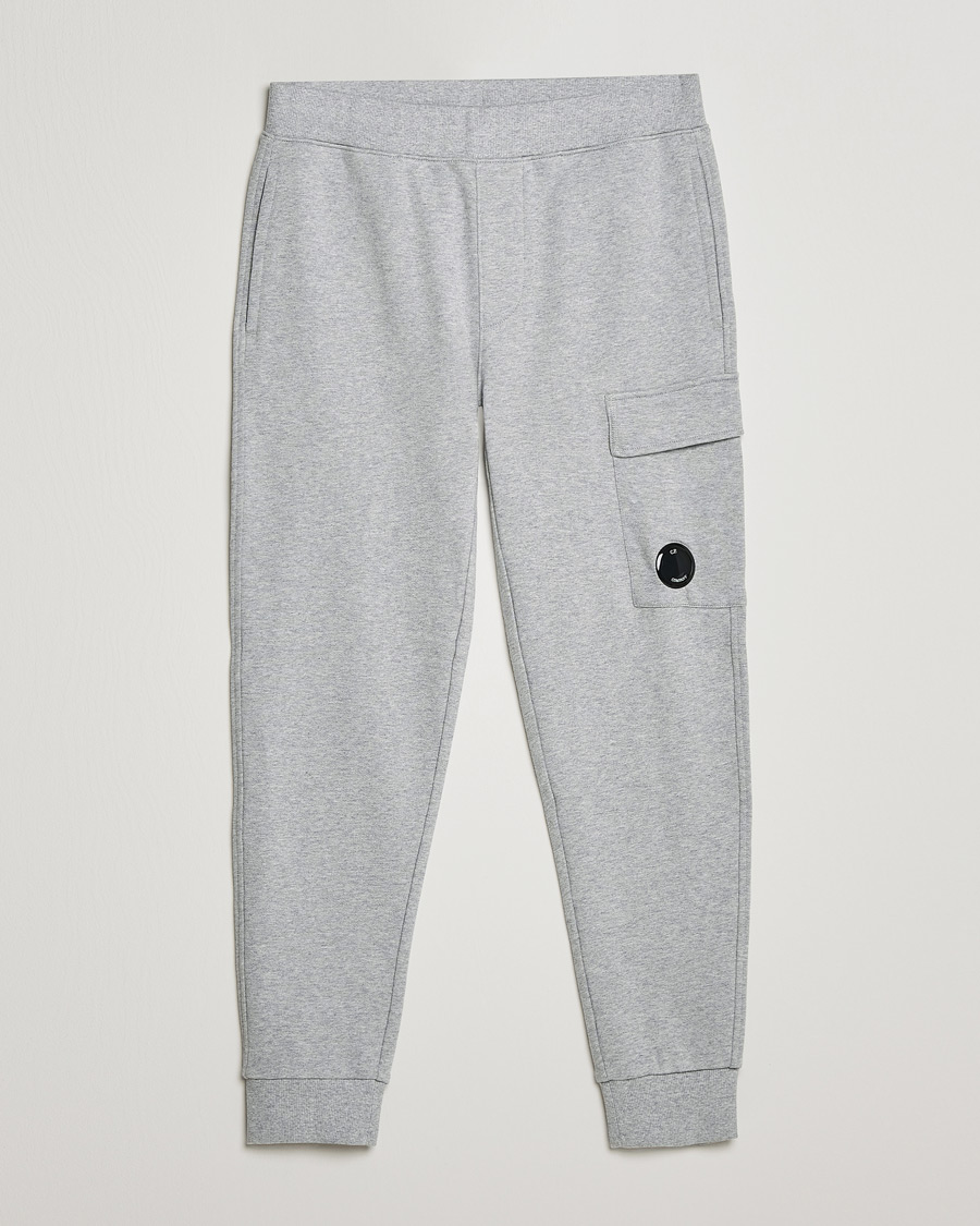 Herr | Byxor | C.P. Company | Diagonal Raised Fleece Lens Sweatpants Grey
