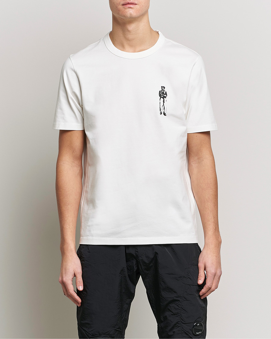 Herr | T-Shirts | C.P. Company | Heavy Mercerized Cotton Printed Logo T-Shirt White