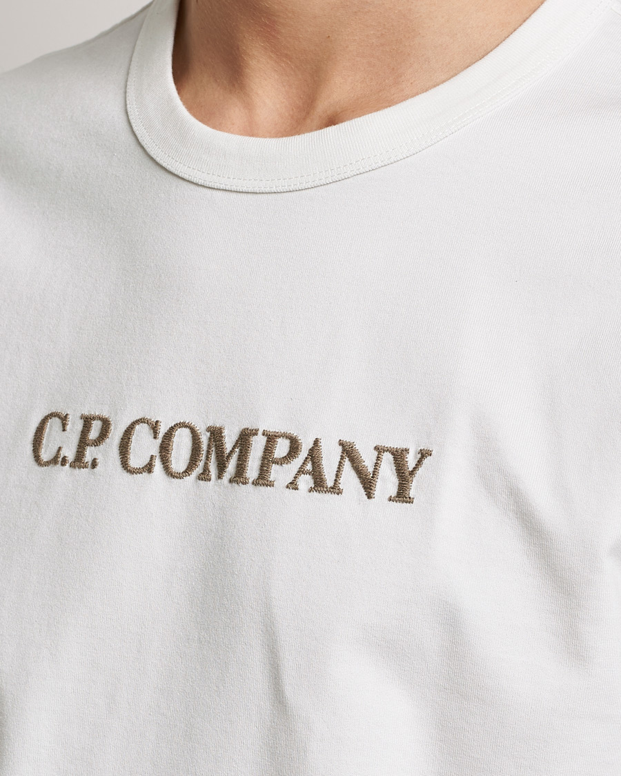 Herr | T-Shirts | C.P. Company | Heavy Mercerized Cotton Logo Tee White
