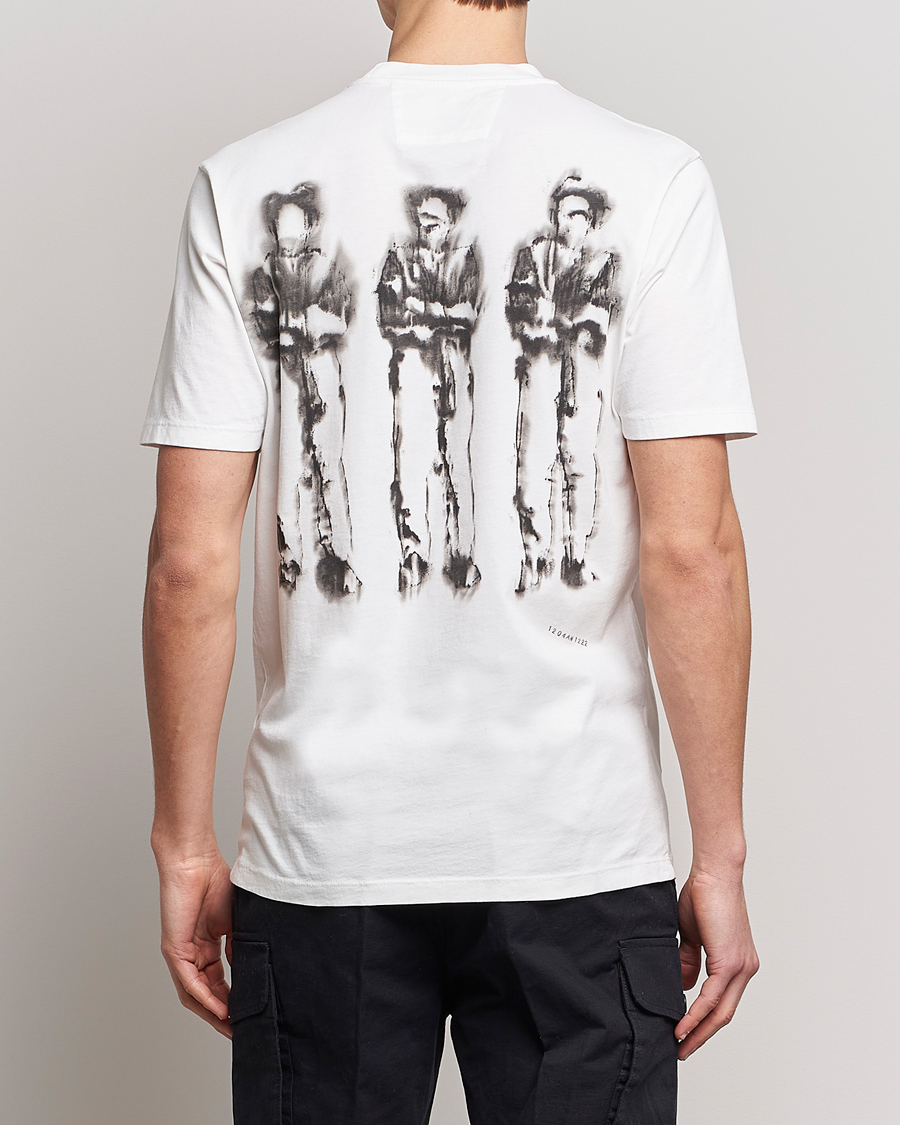 Herr | T-Shirts | C.P. Company | Garment Dyed Jersey Printed T-Shirt White