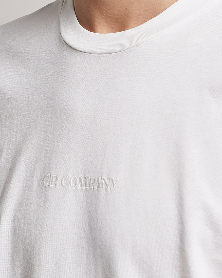 Herr | T-Shirts | C.P. Company | Garment Dyed Jersey Printed T-Shirt White
