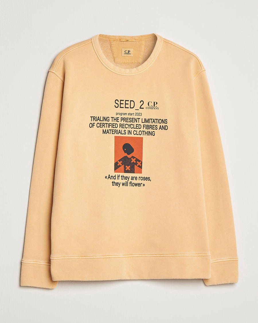 Herr | Tröjor | C.P. Company | Recycled Cotton Sweatshirt Orange