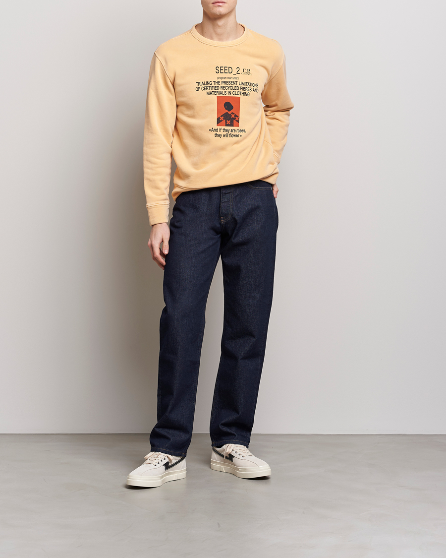 Herr | Tröjor | C.P. Company | Recycled Cotton Sweatshirt Orange