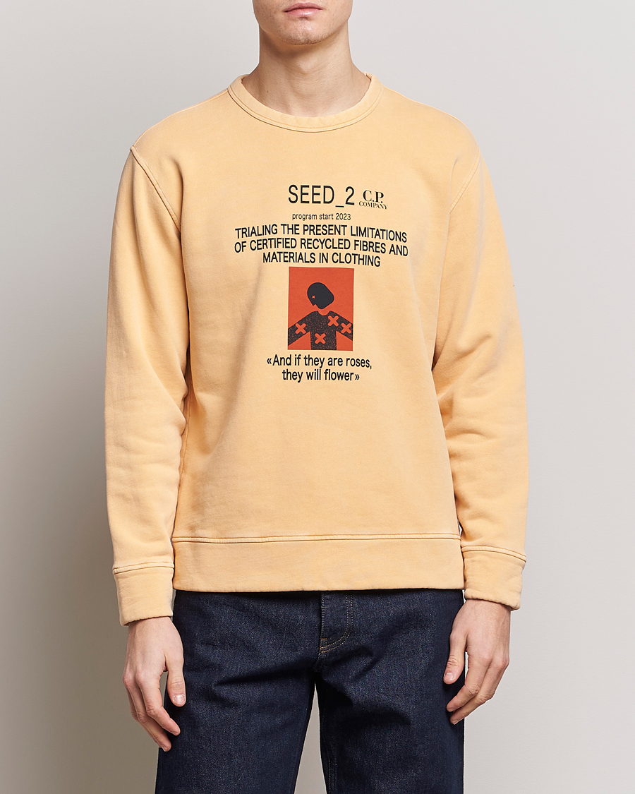 Herr | Tröjor | C.P. Company | Recycled Cotton Sweatshirt Orange
