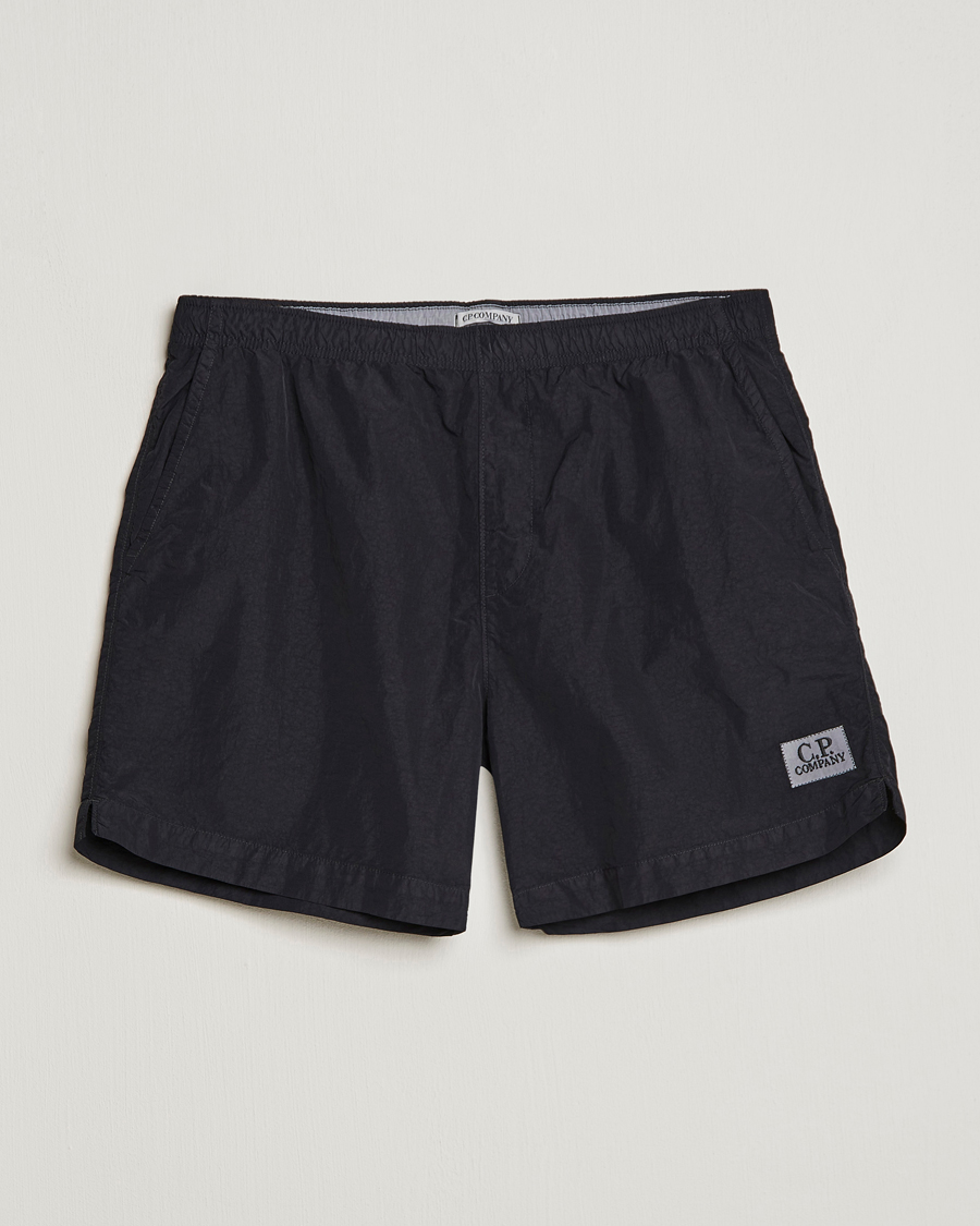 Herr | Badbyxor | C.P. Company | Flatt Nylon Garment Dyed Swimshorts Black