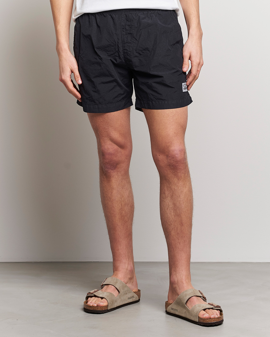 Herr | Badbyxor | C.P. Company | Flatt Nylon Garment Dyed Swimshorts Black
