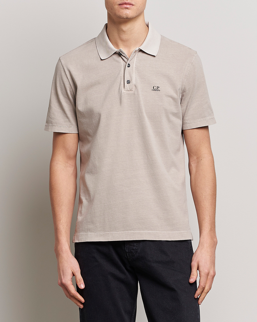 Herr |  | C.P. Company | Old Dyed Cotton Jersey Polo Grey