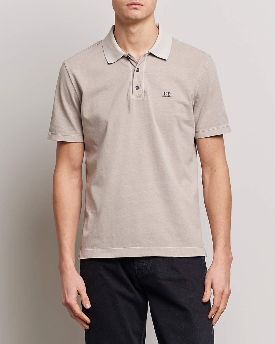 Herr | Pikéer | C.P. Company | Old Dyed Cotton Jersey Polo Grey