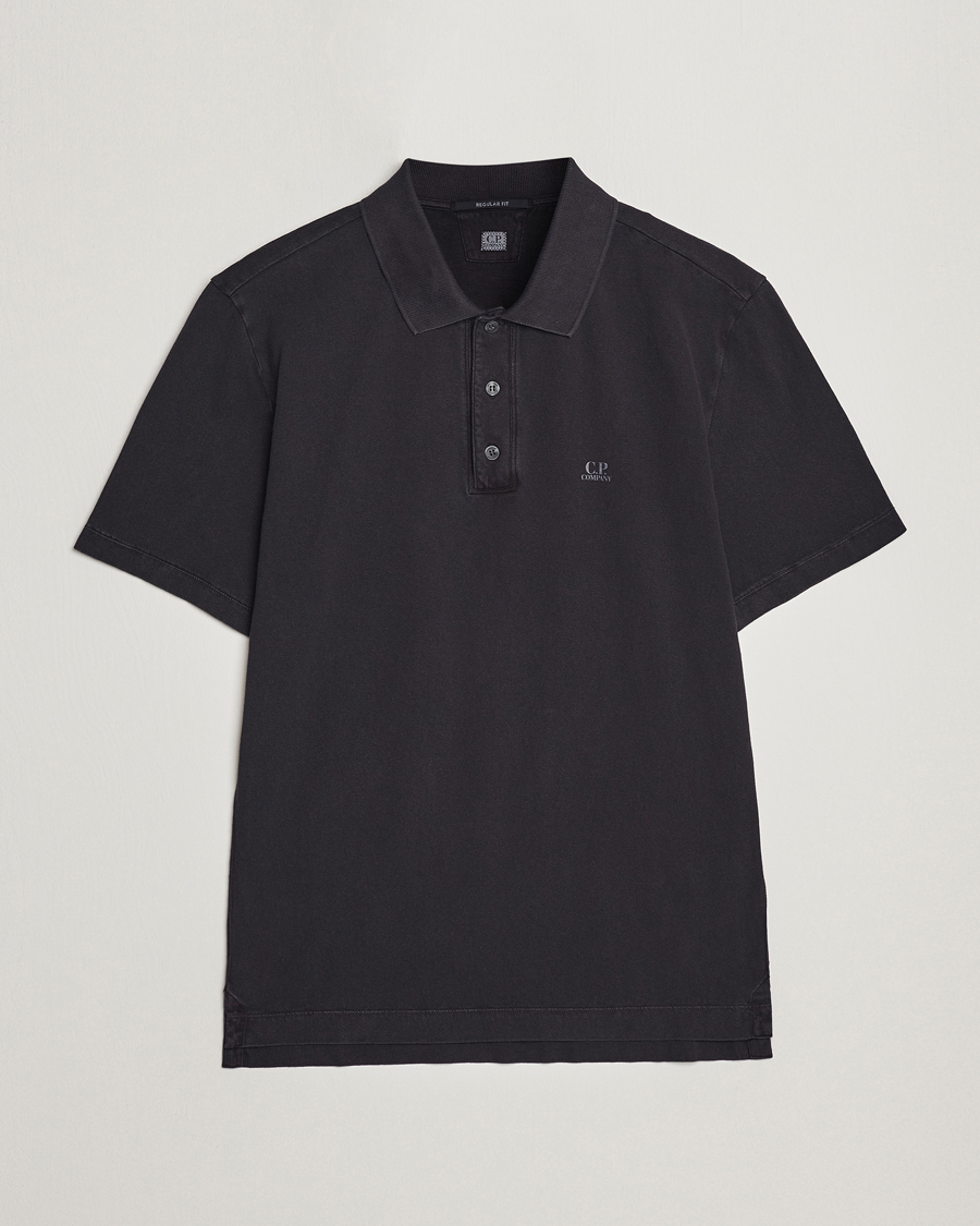 Herr | Pikéer | C.P. Company | Old Dyed Cotton Jersey Polo Black