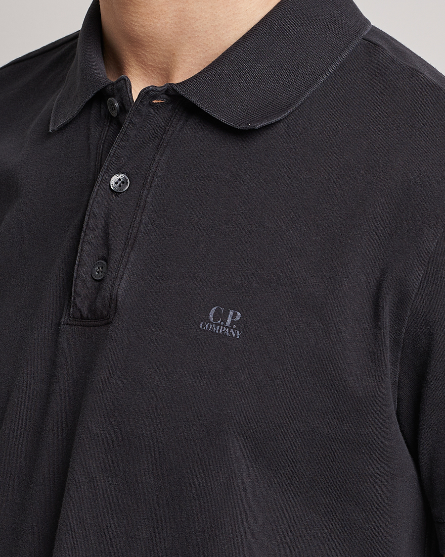 Herr | Pikéer | C.P. Company | Old Dyed Cotton Jersey Polo Black