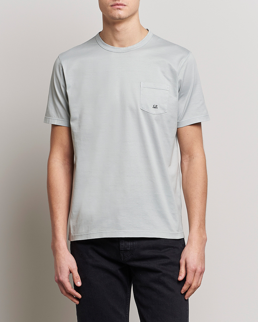 Herr | C.P. Company | C.P. Company | Mercerized Cotton Pocket T-Shirt Ocean