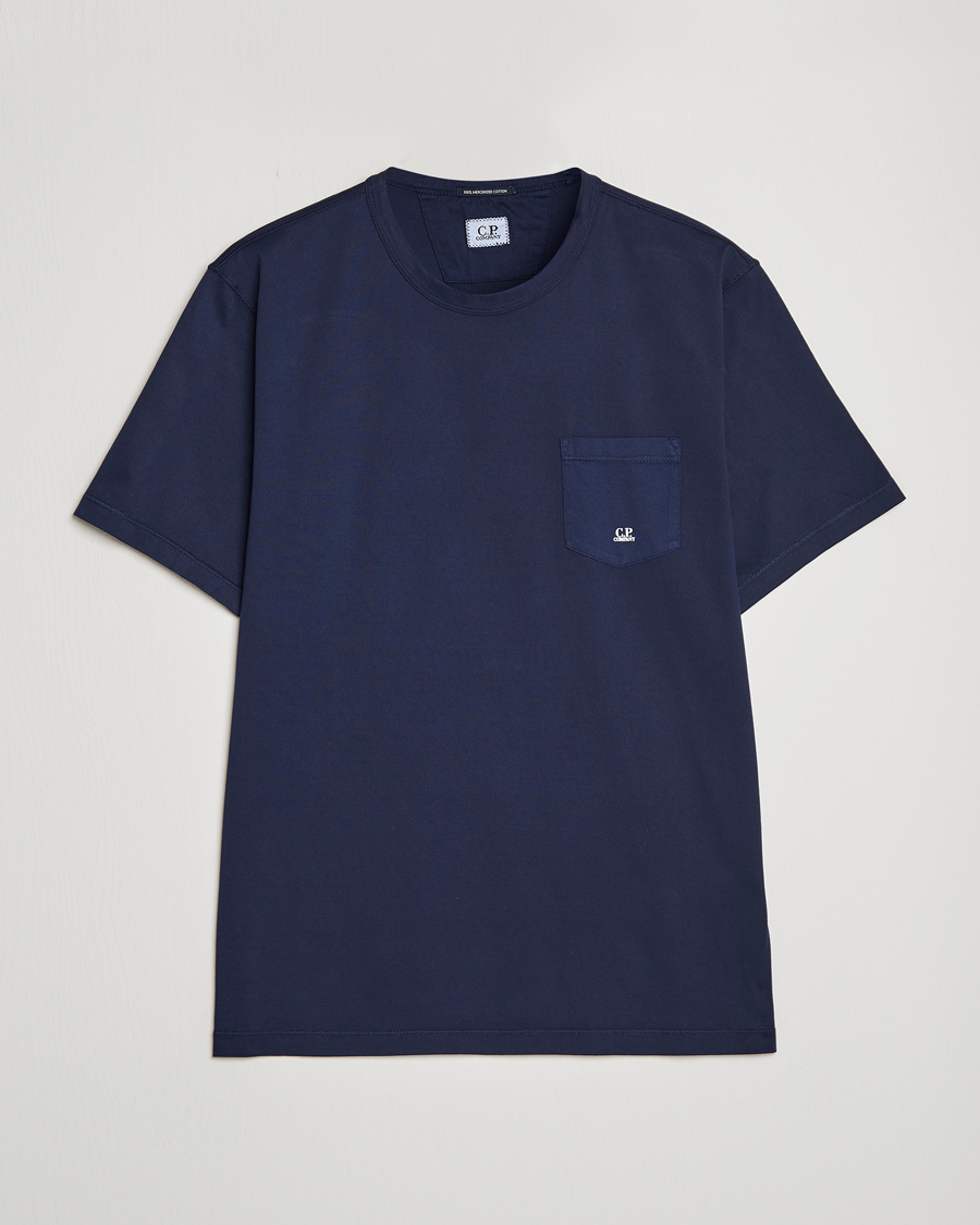 Herr | T-Shirts | C.P. Company | Mercerized Cotton Pocket T-Shirt Navy