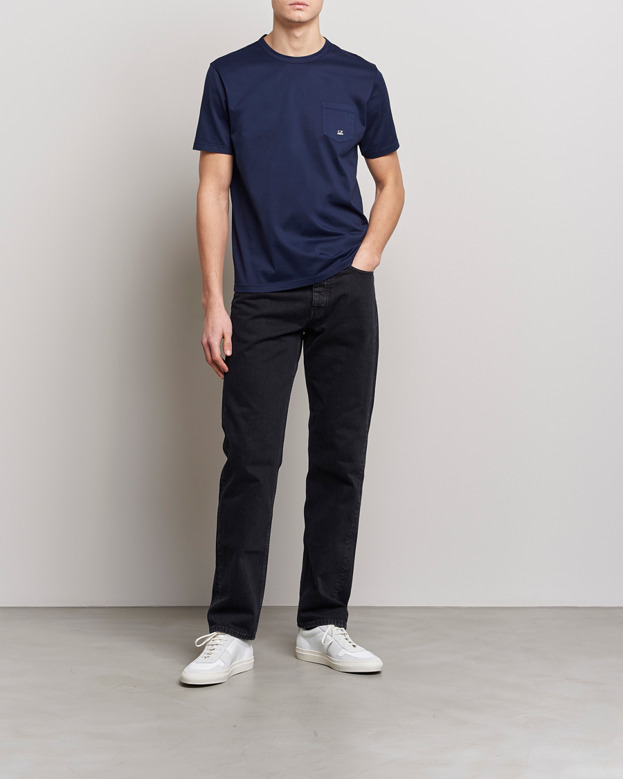 Herr | T-Shirts | C.P. Company | Mercerized Cotton Pocket T-Shirt Navy