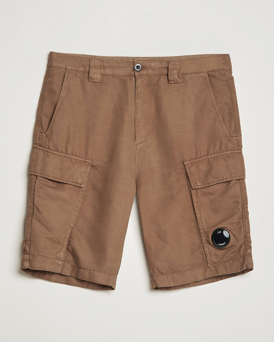 Herr | Shorts | C.P. Company | Cotton/Linen Cargo Shorts Taupe