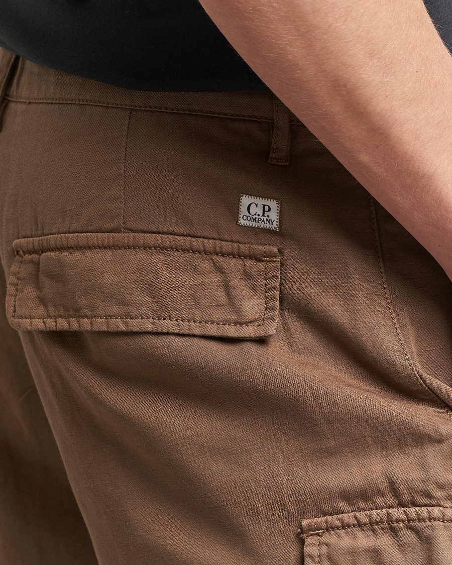 Herr | Shorts | C.P. Company | Cotton/Linen Cargo Shorts Taupe