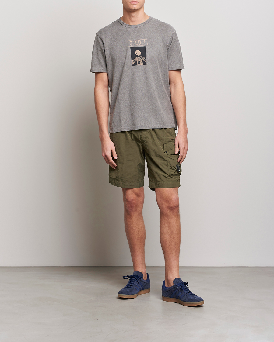 Herr | Shorts | C.P. Company | Flatt Nylon Garment Dyed Shorts Olive