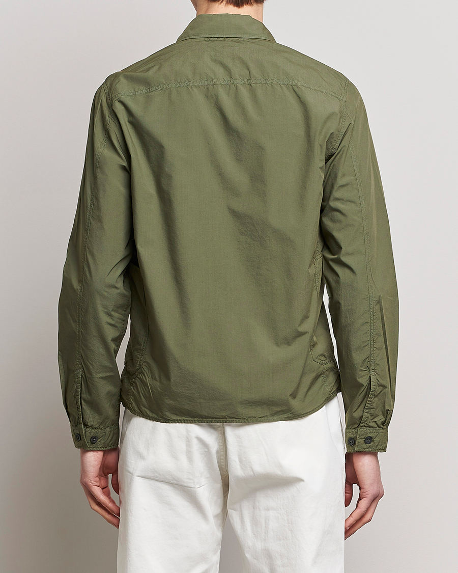 Herr | Skjortor | C.P. Company | Popline Garment Dyed Overshirt Green
