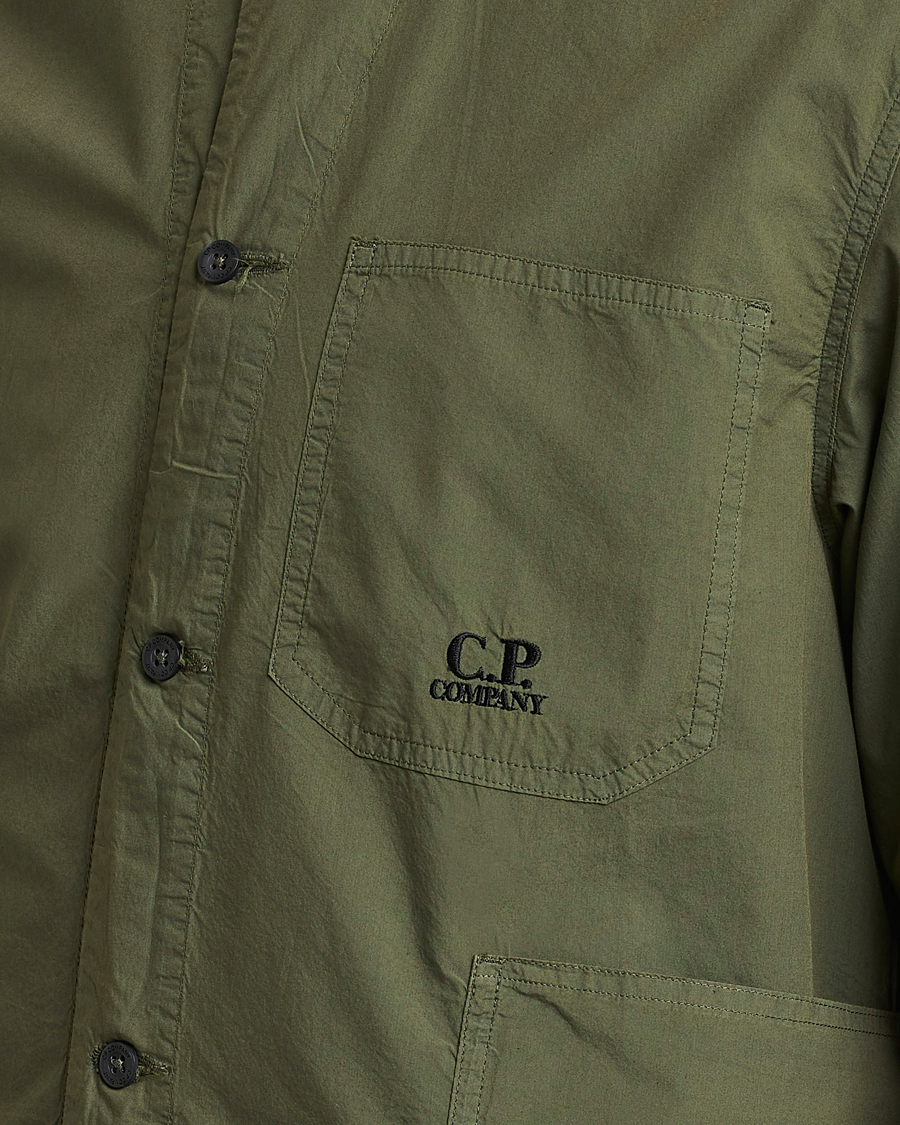 Herr | Skjortor | C.P. Company | Popline Garment Dyed Overshirt Green