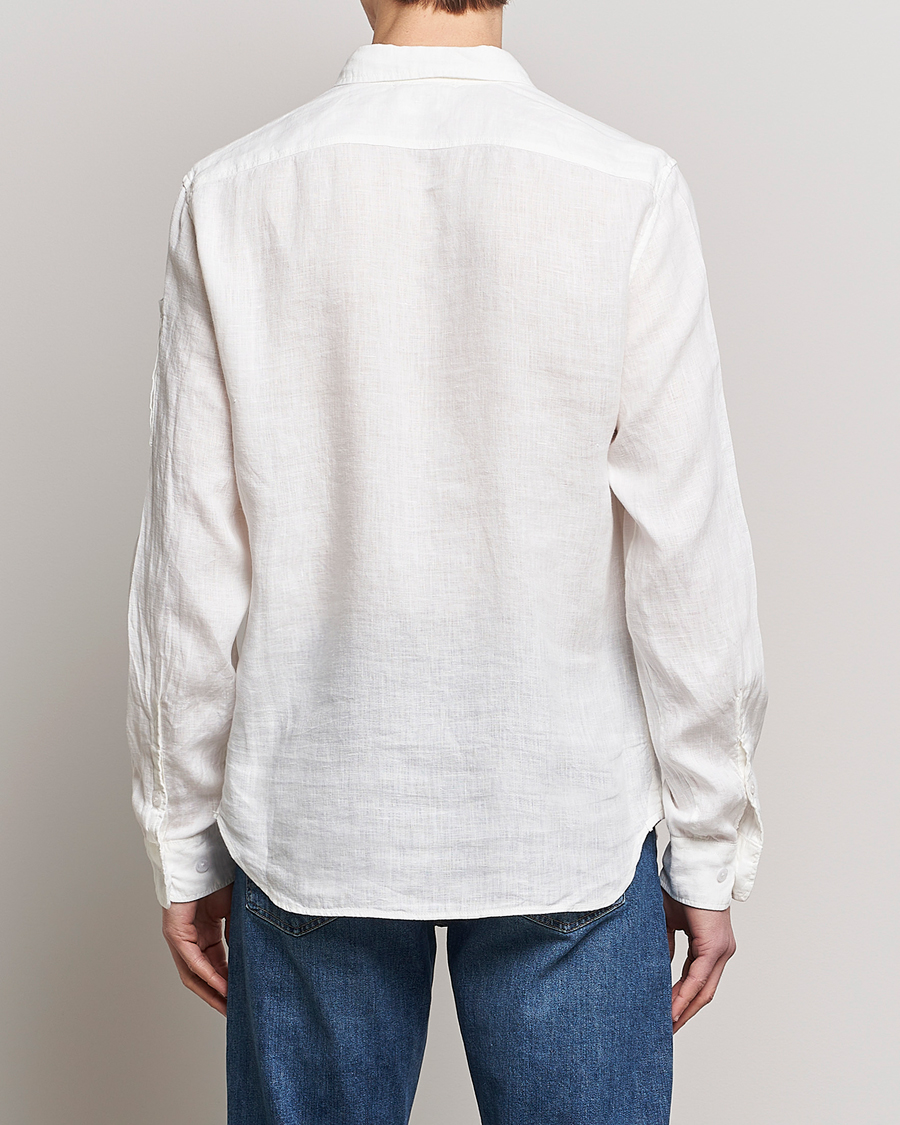 Herr | Skjortor | C.P. Company | Long Sleeve Linen Shirt White