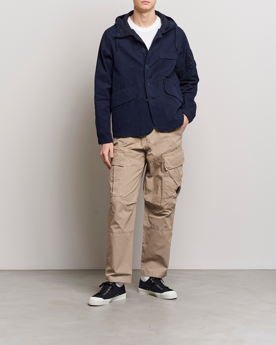 Herr | Jackor | C.P. Company | MAIS-B Canvas Weave Garment Dyed Jacket Navy